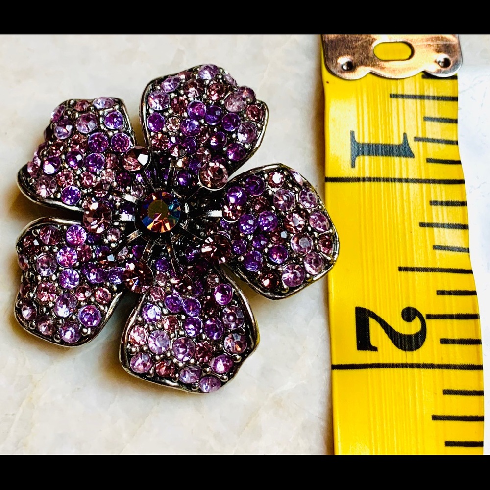 Purple rhinestone pin